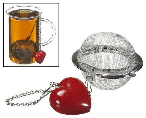 G & H Tea Services Tea Infuser Ball with Heart Ornament