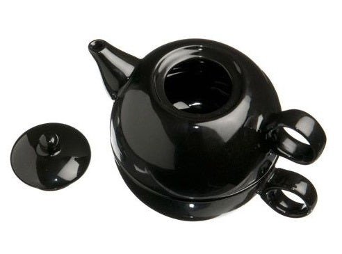 Old Amsterdam Black 1-Cup Tea 4 One Teapot With Mug