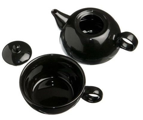 Old Amsterdam Black 1-Cup Tea 4 One Teapot With Mug