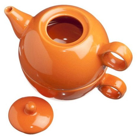 Old Amsterdam Orange 1-Cup Tea 4 One Teapot With Mug