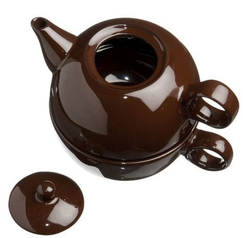 Old Amsterdam Dark Brown 1-Cup Tea 4 One Teapot With Mug