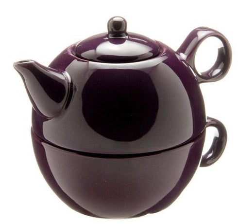 Old Amsterdam Plum 1-Cup Tea 4 One Teapot With Mug