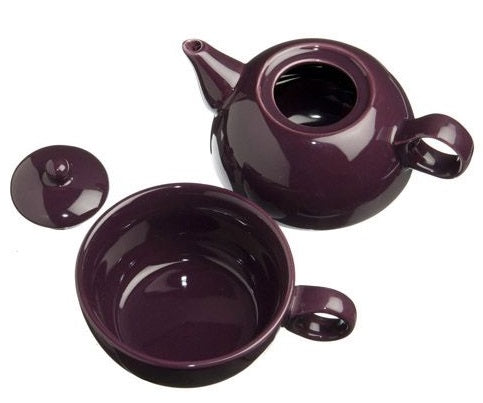 Old Amsterdam Plum 1-Cup Tea 4 One Teapot With Mug