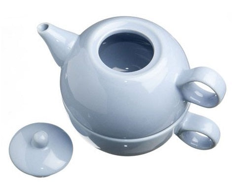 Old Amsterdam Powder Blue 1-Cup Tea 4 One Teapot With Mug