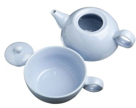 Old Amsterdam Powder Blue 1-Cup Tea 4 One Teapot With Mug