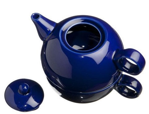 Old Amsterdam Royal Blue 1-Cup Tea 4 One Teapot With Mug