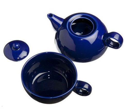 Old Amsterdam Royal Blue 1-Cup Tea 4 One Teapot With Mug