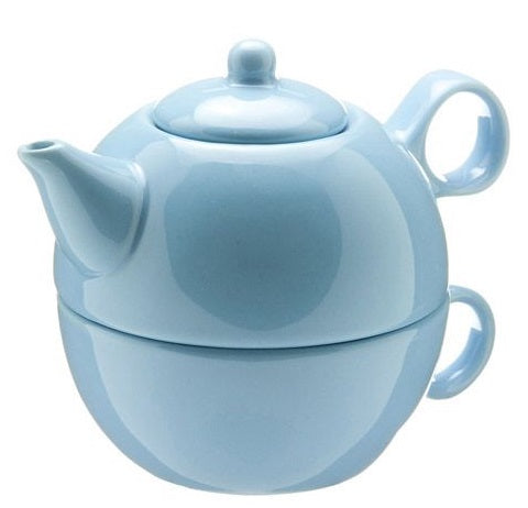 Old Amsterdam Teal 1-Cup Tea 4 One Teapot With Mug