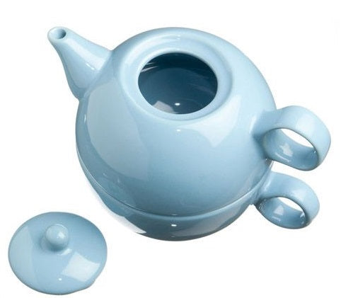 Old Amsterdam Teal 1-Cup Tea 4 One Teapot With Mug