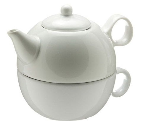 Old Amsterdam White 1-Cup Tea 4 One Teapot With Mug