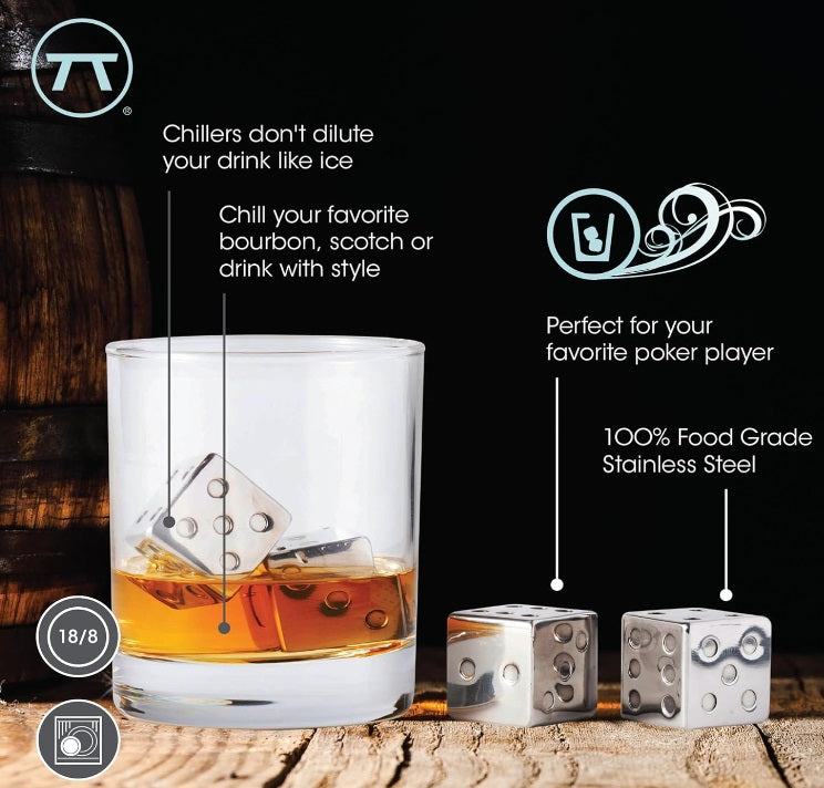 Outset Set of 4 Dice Whiskey Chillers