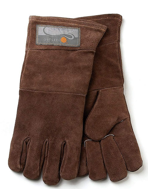 Outset Brown Leather Grill Gloves