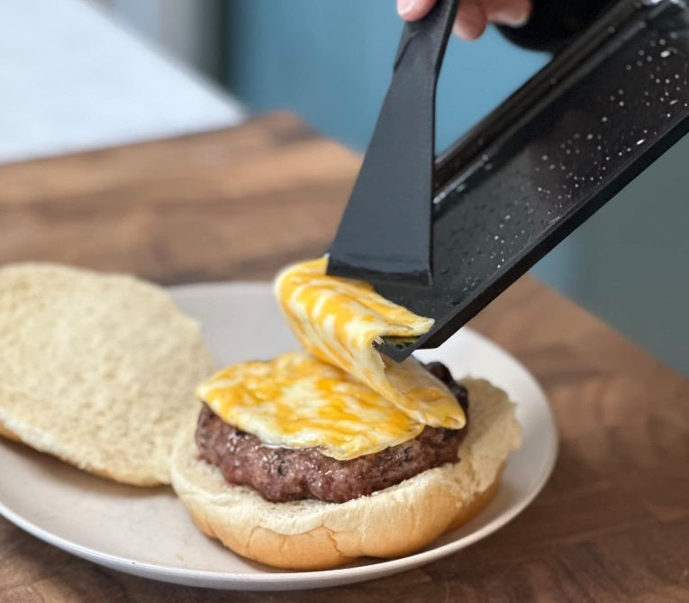 Outset BBQ Cheese Melt / Raclette Pan with Scraper