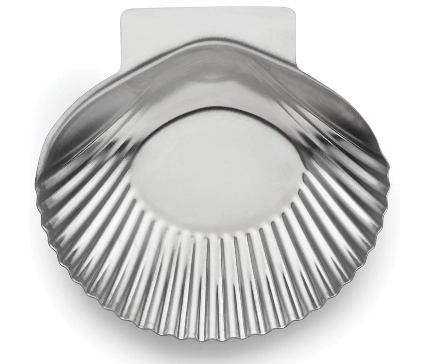 Outset Set of 12 Stainless Steel Grillable Sea Shells