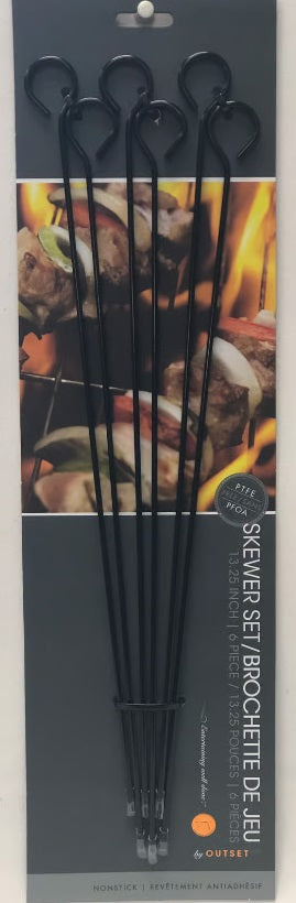 Outset Non-Stick Barbecue Skewers Set of 6