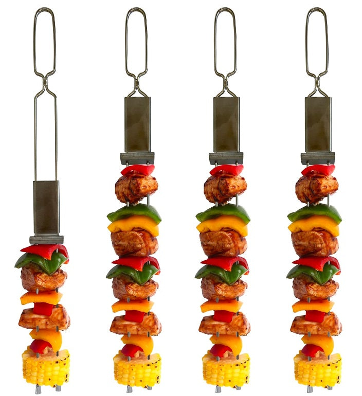 Outset Set of 4 Stainless Steel Barbecue Slider Skewers