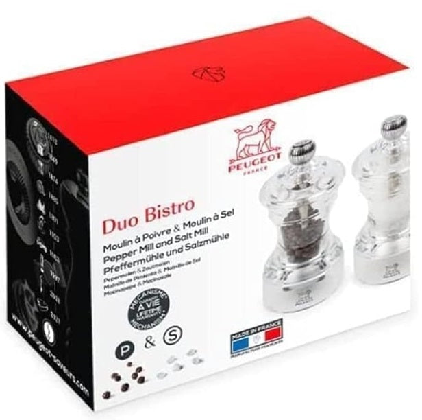 Peugeot Bistro Duo Acrylic Pepper & Salt Mill Set