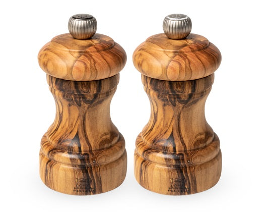 Peugeot Bistro Duo Olive Wood Salt &amp; Pepper Mill Set 10cm