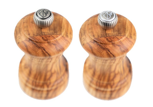 Peugeot Bistro Duo Olive Wood Salt & Pepper Mill Set 10cm