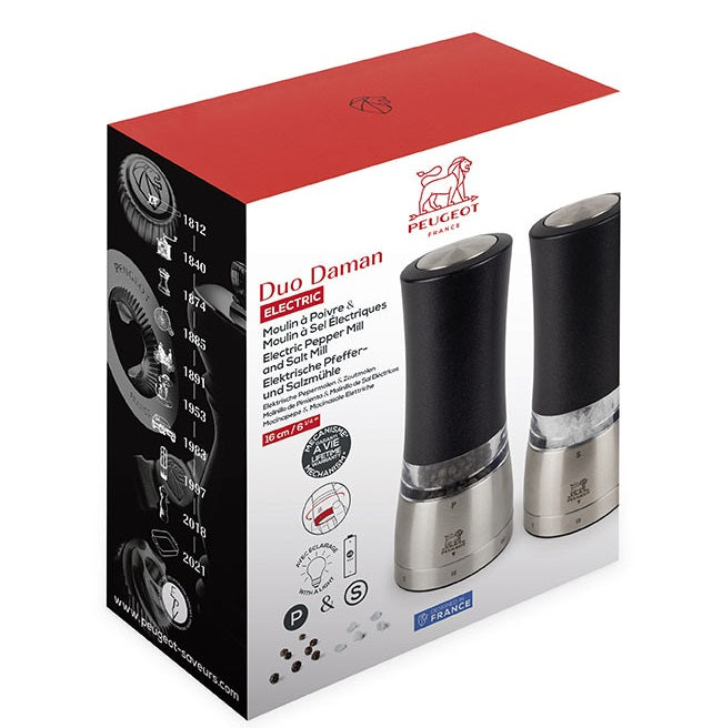 Peugeot Daman Electric u'Select Salt & Pepper Mill Set