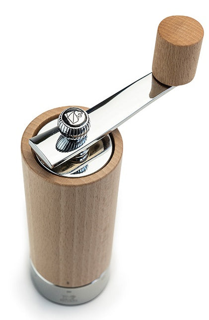 Peugeot Isen Natural & Steel Crank Handle Pepper Mill