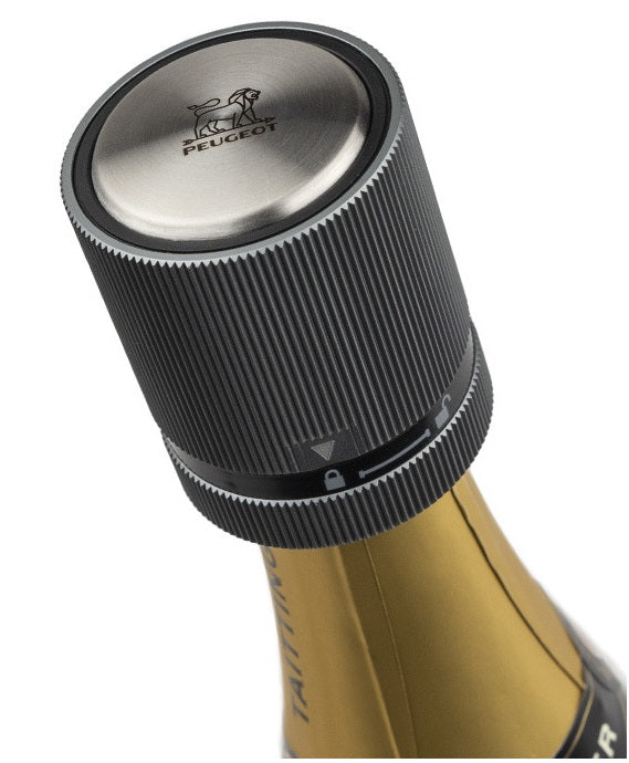 Peugeot Carbone Line Cork Champagne Bottle Stopper