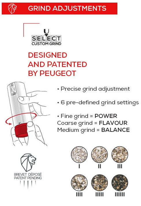 Peugeot Line Electric u'Select Rechargeable Pepper Mill