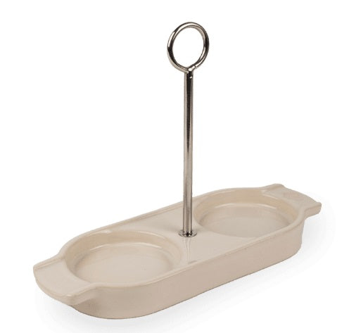 Peugeot Linea Ceramic Mill Tray with Handle Ecru