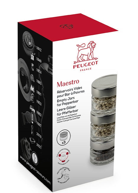 Peugeot Pepper Glass Jars for Maestro Pepper Mill