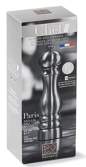 Peugeot Paris Chef u'Select Stainless Steel 21cm Pepper Mill