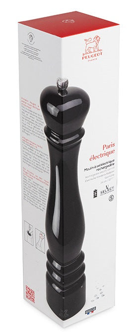 Peugeot Paris Electric u'Select Black Lacquer Salt Mill