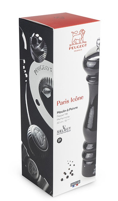 Peugeot Paris Icone Black Lacquer 23cm Pepper Mill