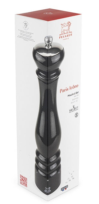 Peugeot Paris Icone Black Lacquer 30cm Salt Mill