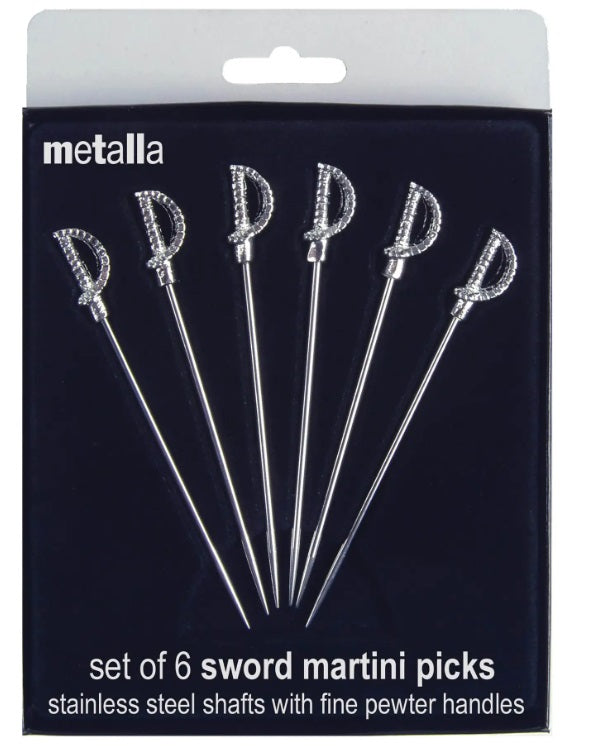 Prodyne Stainless Steel Sword Martini Picks Set of 6