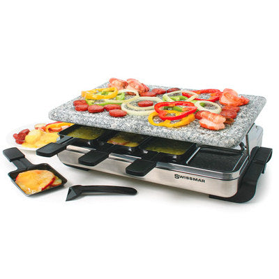 Swissmar 8 Person Stelvio Raclette Grill w/ Granite Stone