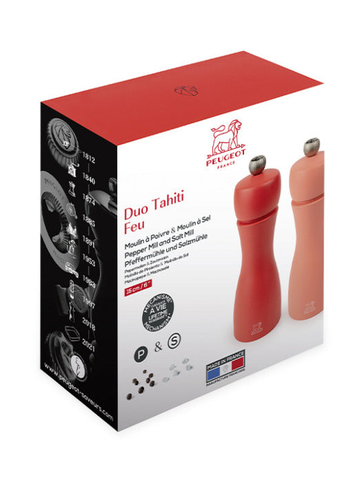 Peugeot Tahiti Duo Fire Salt & Pepper Mill Set - 15cm