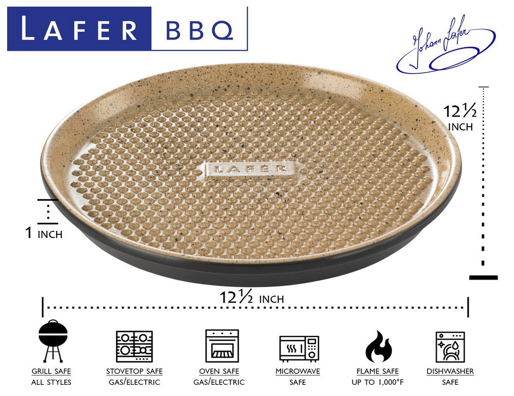 Romertopf Lafer BBQ Pizza & Grilling Dish with Nibs