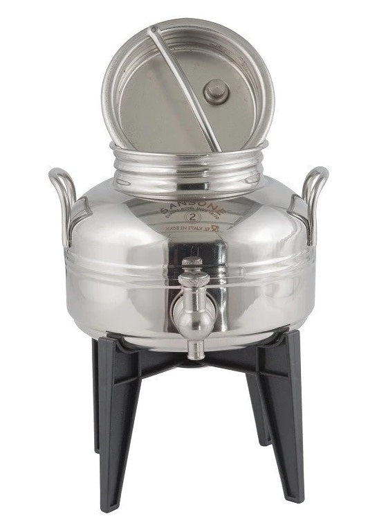 Sansone Il Gioiello Stainless Steel Fusti Oil Dispenser 2L