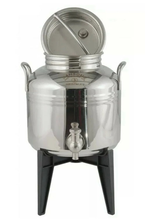 Sansone Il Gioiello Stainless Steel Fusti Oil Dispenser 3L