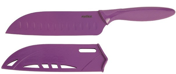 Zyliss Purple 7&quot; Granton Santoku Knife