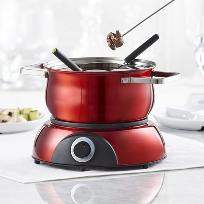 Trudeau Scarlet Red Electric 3-in-1 Fondue Set for 8