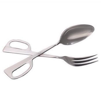 Scissor Tongs w. Spoon Fork Combo