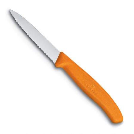 Victorinox Swiss Army 3.25" Orange Serrated Paring Knife