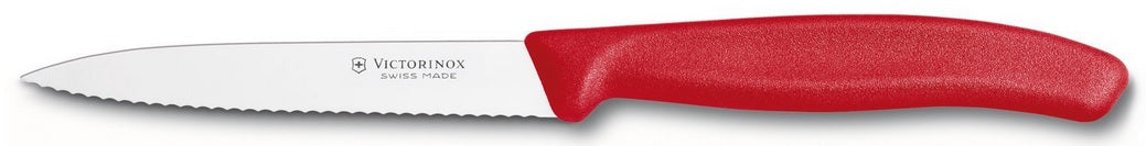 Victorinox Swiss Army 4" Red Serrated Paring Knife