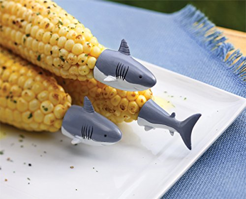 Outset Set of 8 Shark Corn Holders