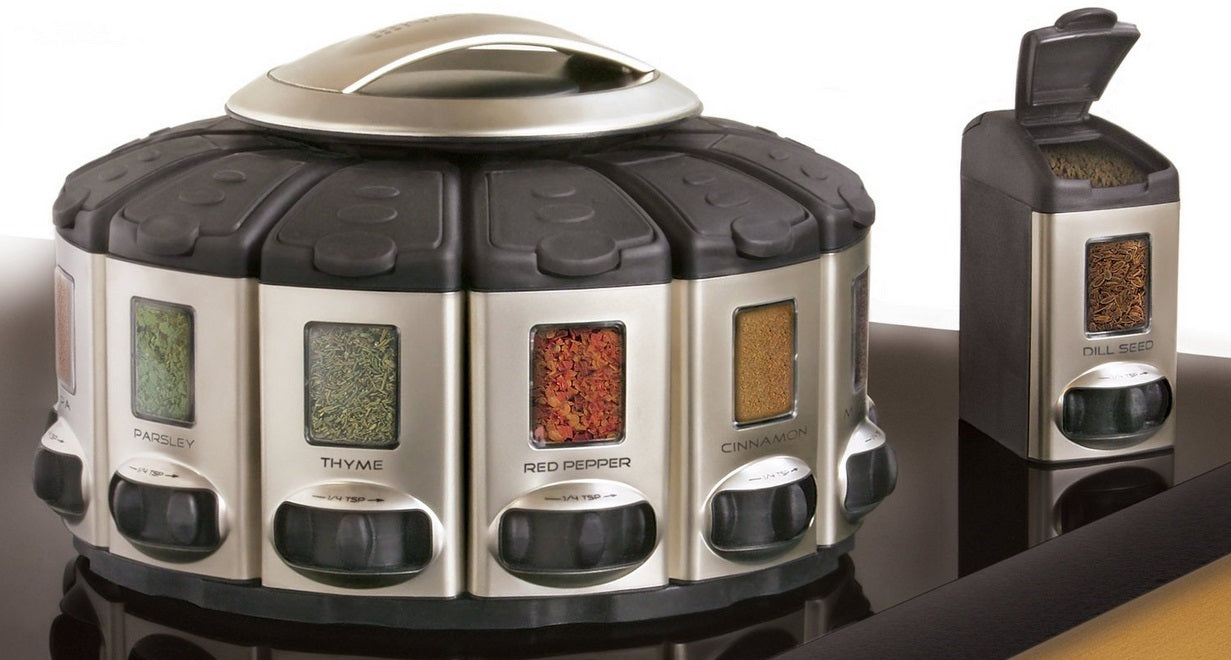 KitchenArt Satin Select-A-Spice Auto-Measure Spice Carousel