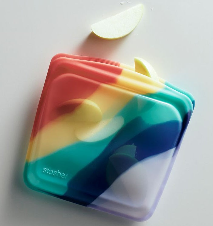 Stasher ARTIVISM Reusable Sandwich Bag Rainbow Splash