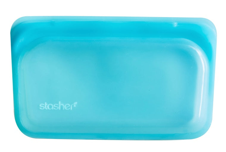 Stasher Reusable Snack Bag Aqua