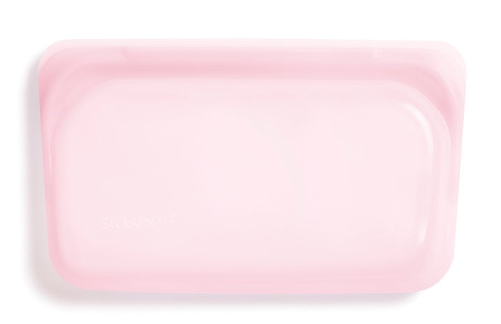 Stasher Reusable Snack Bag Pink