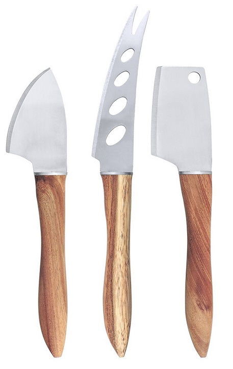 Swissmar 3 Piece Acacia Cheese Knife Set